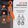 image:imageVEVOR Manual Lever Chain Hoist 112 Ton 3300 lbs Capacity 10 FT Come Along G80 Galvanized Carbon Steel with Weston DoublePawl BrakeAuto Chain Leading amp 360 Rotation Hook for Garage Factory DockOrange