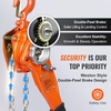 image:imageVEVOR Manual Lever Chain Hoist 112 Ton 3300 lbs Capacity 10 FT Come Along G80 Galvanized Carbon Steel with Weston DoublePawl BrakeAuto Chain Leading amp 360 Rotation Hook for Garage Factory DockOrange