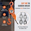 image:imageVEVOR Manual Lever Chain Hoist 112 Ton 3300 lbs Capacity 10 FT Come Along G80 Galvanized Carbon Steel with Weston DoublePawl BrakeAuto Chain Leading amp 360 Rotation Hook for Garage Factory DockOrange