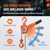 image:imageVEVOR Manual Lever Chain Hoist 112 Ton 3300 lbs Capacity 10 FT Come Along G80 Galvanized Carbon Steel with Weston DoublePawl BrakeAuto Chain Leading amp 360 Rotation Hook for Garage Factory DockOrange