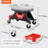 image:imageVEVOR Mechanic Stool 300 LBS Capacity Garage Stool Gift for Men Heavy Duty Rolling Mechanics Seat with Three Slide Out Tool Trays and Drawer Tools for Automotive Auto Repair  Auto Repair Heavy Duty Plastic Rolling Mechanics Seat with Cushion Three Slide Out Tool Trays and Drawer for Automotive