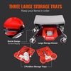 image:imageVEVOR Mechanic Stool 300 LBS Capacity Garage Stool Gift for Men Heavy Duty Rolling Mechanics Seat with Three Slide Out Tool Trays and Drawer Tools for Automotive Auto Repair  Auto Repair Heavy Duty Plastic Rolling Mechanics Seat with Cushion Three Slide Out Tool Trays and Drawer for Automotive
