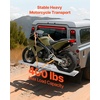 image:imageVEVOR Motorcycle Carrier 2Bike 600 LBS Aluminum Motorcycle Carrier Hitch Mount Loading Ramp Scooter Dirt Bike Trailer Hauler Ratchet Straps and Stabilizer for Car Truck with 2 Hitch Receiver73in Ramp
