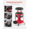 image:imageVEVOR Rolling Mechanic Stool with Wheels 300 lbs Capacity Garage SeatWork Stool Padded Roller Creeper Seat with Fixed Height Tool Tray and 2 Drawers for Garage Shop amp Auto Repair RedBlack