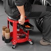 image:imageVEVOR Rolling Mechanic Stool with Wheels 300 lbs Capacity Garage SeatWork Stool Padded Roller Creeper Seat with Fixed Height Tool Tray and 2 Drawers for Garage Shop amp Auto Repair RedBlack