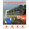 image:imageVEVOR Truck Straps 4 x30 Heavy Duty Tie Down wFlat Hooks 18000lbs Break Strength WLL 6000lbs Cargo Straps Tie Down for Flatbeds Trucks Trailers Farms Rescues Tree Saver Blue10 PackBlue