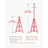 image:imageVEVOR Under Hoist Tripod Stand 2 Ton 4409 lbs Capacity High Lift Jack Stand Reach Underhoist Support Lifting from 4724 to 8465 4Level Adjustable Height Heavy Duty Carbon Steel for Car Lift