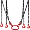 image:imageHappybuy 10FT Chain Sling 516 Inch X 10 FT Engine Lift Chain G80 Alloy Steel Engine Chain Hoist Lifts 3 Ton with 4 Leg Grab Hooks Used in Mining Machinery Ports Building10FT