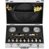 image:imageHydraulic Pressure Test Kit 250400600bar 3 Gauges 11 Test Couplings 3 Test Hoses Excavator Hydraulic Test Gauge Set with Portable Carrying Case for Excavator Tractors Construction Machinery  Excavator Hydraulic Test Gauge Set with Portable Carrying Case for Excavator Tractors Compressors Construction Machinery3 Gauges 11 Test Couplings