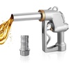 image:imageVEVOR 15 Inch Barb Automatic Fuel Nozzle with Swivel Max Flow Rate 37 GPM Auto Shut Off Diesel Gas Pump Nozzle with 3Speed Trigger Lock amp 15 Inch OD40 mm Spout for Gasoline Diesel KeroseneSilver