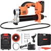 image:imageVEVOR Cordless Grease Gun 8000 PSI Max Pressure 20V Electric Grease Gun with 20 Ah Battery amp LED Light 30inch Long Hose amp Carrying Case Variable Speed Triggers Vehicles or Machines Greasing