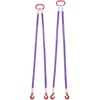 image:imageVEVOR Lifting Sling Straps 2Pcs TwoLeg Polyester Bridle Sling with Hooks 4400LB Capacity 5Ft Heavy Duty Rigging Strap Thickened amp WearResistant Webbing Slings for Engines Cranes Hoists Truck