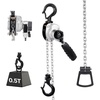 image:imageVEVOR Manual Lever Chain Hoist 12T 1100LBS Capacity Heavy Duty Come Along 10FT Lift G80 Alloy Steel Chain with Dual Pawl Mechanical Brake360Rotating Hooks for Warehouse Construction Garage1100LBS 20FT