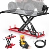 image:imageVEVOR Motorcycle Lift Table 1000lbs Weight Capacity 360 Flexible Moving Motorcycle Jack Stand 8631 in Height Range Heavy Duty Bike Repair Stand with Security Lock for ATVs Dirt Bike1500lbsElectric Hydraulicwith Adjustable width