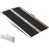image:imageVEVOR Portable Wheelchair Ramp 5FT NonSlip Aluminum Folding Handicap Ramp Door Threshold Ramps for Wheelchair for HomeWheel Chair Ramp Steps Cars Scooter Cart Curbs Stairs5FT For height 515