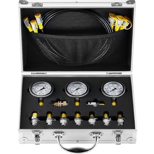 image:imageHydraulic Pressure Test Kit 250400600bar 3 Gauges 11 Test Couplings 3 Test Hoses Excavator Hydraulic Test Gauge Set with Portable Carrying Case for Excavator Tractors Construction Machinery  Excavator Hydraulic Test Gauge Set with Portable Carrying Case for Excavator Tractors Compressors Construction Machinery3 Gauges 9 Test Couplings