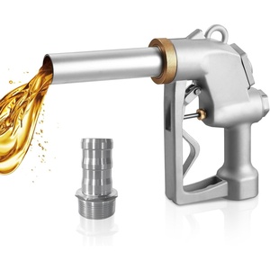 image:imageVEVOR 15 Inch Barb Automatic Fuel Nozzle with Swivel Max Flow Rate 37 GPM Auto Shut Off Diesel Gas Pump Nozzle with 3Speed Trigger Lock amp 15 Inch OD40 mm Spout for Gasoline Diesel KeroseneSilver