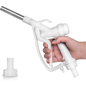 image:imageVEVOR 15 Inch Barb Automatic Fuel Nozzle with Swivel Max Flow Rate 37 GPM Auto Shut Off Diesel Gas Pump Nozzle with 3Speed Trigger Lock amp 15 Inch OD40 mm Spout for Gasoline Diesel KeroseneWhite