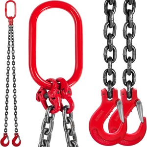image:imageVEVOR Chain Sling 38inch x 5ft DoubleLeg Lifting Chains with Grab Hooks 4ton Capacity Lifting Slings G80 Alloy Steel DoubleLeg Slings38 Inch x 5FT