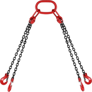 image:imageVEVOR Chain Sling 38inch x 5ft DoubleLeg Lifting Chains with Grab Hooks 4ton Capacity Lifting Slings G80 Alloy Steel DoubleLeg Slings516 Inch x 5 FT