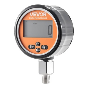 image:imageVEVOR Digital Hydraulic Pressure Gauge 010000 PSI 0700 Bar Hydraulic Pressure Sensor Manometer Tester with 14 inch NPT Base Entry for Excavator Construction Machinery Stainless Steel HousingOrange