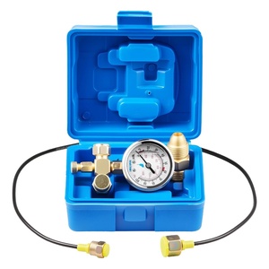 image:imageVEVOR Digital Hydraulic Pressure Gauge 010000 PSI 0700 Bar Hydraulic Pressure Sensor Manometer Tester with 14 inch NPT Base Entry for Excavator Construction Machinery Stainless Steel HousingBlue