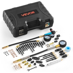 image:imageVEVOR Engine Cylinder Compression Tester Kit 0700 PSI Pressure Gauge amp 0100 PSI Leak Gauge Automotive Leak Down Tester Kit with 4 Adapters Pressure Check amp Leakage Rate Test on Cars Motorcycles