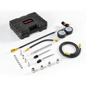 image:imageVEVOR Engine Cylinder Compression Tester Kit Pressure Gauge Range of 0100 PSI Automotive Leak Down Tester Kit with 4 Adapters 2 Metal Tubes Pressure Check amp Leakage Rate Test on Cars Motorcycles