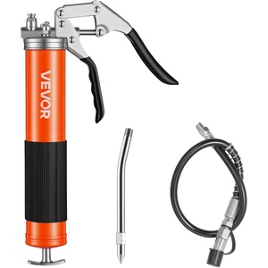 image:imageVEVOR Grease Gun 8000 PSI High Pressure Heavy Duty Pistol Grip Grease Gun Kit with 14 oz Capacity Includes 18Inch Flex Hose 1 Extension Rigid Pipe and 1 Sharp Type Nozzle for Automotive MarineHerringbone