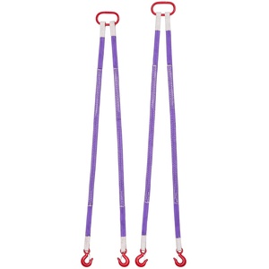 image:imageVEVOR Lifting Sling Straps 2Pcs TwoLeg Polyester Bridle Sling with Hooks 4400LB Capacity 5Ft Heavy Duty Rigging Strap Thickened amp WearResistant Webbing Slings for Engines Cranes Hoists Truck