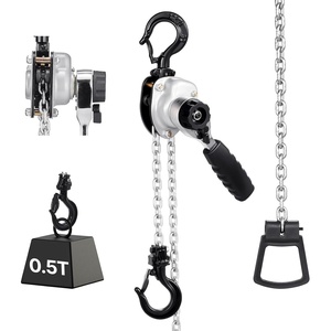 image:imageVEVOR Manual Lever Chain Hoist 12T 1100LBS Capacity Heavy Duty Come Along 10FT Lift G80 Alloy Steel Chain with Dual Pawl Mechanical Brake360Rotating Hooks for Warehouse Construction Garage1100LBS 5FT