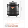 image:imageETL Listed VEVOR Electric Soup Warmer Three 74QT Stainless Steel Round Pot 86185F Adjustable Temp 1200W Commercial Bain Marie with AntiDry Burn Soup Station for Restaurant Buffet Silver1Pot
