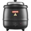 image:imageETL Listed VEVOR Electric Soup Warmer Three 74QT Stainless Steel Round Pot 86185F Adjustable Temp 1200W Commercial Bain Marie with AntiDry Burn Soup Station for Restaurant Buffet Silver1Pot