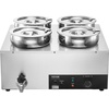 image:imageETL Listed VEVOR Electric Soup Warmer Three 74QT Stainless Steel Round Pot 86185F Adjustable Temp 1200W Commercial Bain Marie with AntiDry Burn Soup Station for Restaurant Buffet Silver7L4 Pots