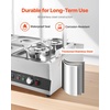 image:imageETL Listed VEVOR Electric Soup Warmer Three 74QT Stainless Steel Round Pot 86185F Adjustable Temp 1200W Commercial Bain Marie with AntiDry Burn Soup Station for Restaurant Buffet Silver26L Pots and 412 Pans
