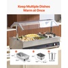 image:imageETL Listed VEVOR Electric Soup Warmer Three 74QT Stainless Steel Round Pot 86185F Adjustable Temp 1200W Commercial Bain Marie with AntiDry Burn Soup Station for Restaurant Buffet Silver26L Pots and 412 Pans