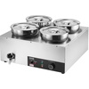 image:imageETL Listed VEVOR Electric Soup Warmer Three 74QT Stainless Steel Round Pot 86185F Adjustable Temp 1200W Commercial Bain Marie with AntiDry Burn Soup Station for Restaurant Buffet Silver7L4 Pots