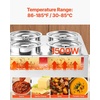 image:imageETL Listed VEVOR Electric Soup Warmer Three 74QT Stainless Steel Round Pot 86185F Adjustable Temp 1200W Commercial Bain Marie with AntiDry Burn Soup Station for Restaurant Buffet Silver46L Pots