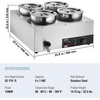 image:imageETL Listed VEVOR Electric Soup Warmer Three 74QT Stainless Steel Round Pot 86185F Adjustable Temp 1200W Commercial Bain Marie with AntiDry Burn Soup Station for Restaurant Buffet Silver7L4 Pots