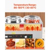 image:imageETL Listed VEVOR Electric Soup Warmer Three 74QT Stainless Steel Round Pot 86185F Adjustable Temp 1200W Commercial Bain Marie with AntiDry Burn Soup Station for Restaurant Buffet Silver36L Pots