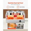 image:imageETL Listed VEVOR Electric Soup Warmer Three 74QT Stainless Steel Round Pot 86185F Adjustable Temp 1200W Commercial Bain Marie with AntiDry Burn Soup Station for Restaurant Buffet Silver26L Pots