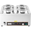 image:imageETL Listed VEVOR Electric Soup Warmer Three 74QT Stainless Steel Round Pot 86185F Adjustable Temp 1200W Commercial Bain Marie with AntiDry Burn Soup Station for Restaurant Buffet Silver46L Pots