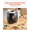 image:imageETL Listed VEVOR Electric Soup Warmer Three 74QT Stainless Steel Round Pot 86185F Adjustable Temp 1200W Commercial Bain Marie with AntiDry Burn Soup Station for Restaurant Buffet Silver1Pot