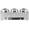 image:imageETL Listed VEVOR Electric Soup Warmer Three 74QT Stainless Steel Round Pot 86185F Adjustable Temp 1200W Commercial Bain Marie with AntiDry Burn Soup Station for Restaurant Buffet Silver36L Pots
