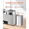 image:imageETL Listed VEVOR Electric Soup Warmer Three 74QT Stainless Steel Round Pot 86185F Adjustable Temp 1200W Commercial Bain Marie with AntiDry Burn Soup Station for Restaurant Buffet Silver36L Pots