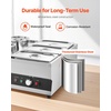 image:imageETL Listed VEVOR Electric Soup Warmer Three 74QT Stainless Steel Round Pot 86185F Adjustable Temp 1200W Commercial Bain Marie with AntiDry Burn Soup Station for Restaurant Buffet Silver26L Pots and 313 Pans