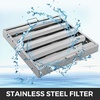 image:imageVBENLEM Pack of 6 Hood Filters 195W x 195H Inch 430 Stainless Steel 4 Grooves Commercial Hood Filters Range Hood Filter for Grease Rated Commercial Kitchen Exhaust Hoods195W x 195H Inch