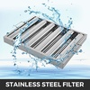 image:imageVBENLEM Pack of 6 Hood Filters 195W x 245H Inch 430 Stainless Steel 4 Grooves Commercial Hood Filters Range Hood Filter for Grease Rated Commercial Kitchen Exhaust Hoods195W x 155H Inch