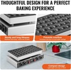 image:imageVEVOR 110V Mini Dutch Pancake Baker 50PCS 1700W Commercial Electric Nonstick Waffle Maker Machine 18 Inches Pancake Maker with 2 Thermostats amp 2 Timers Separate Control for Home and Restaurants50 Pcs