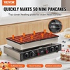 image:imageVEVOR 110V Mini Dutch Pancake Baker 50PCS 1700W Commercial Electric Nonstick Waffle Maker Machine 18 Inches Pancake Maker with 2 Thermostats amp 2 Timers Separate Control for Home and Restaurants50 Pcs